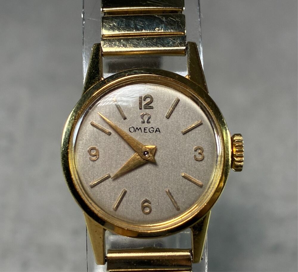 Omega Tresor Womens 18K Solid Gold 1954 Watch Wind Vintage Working Authenticated